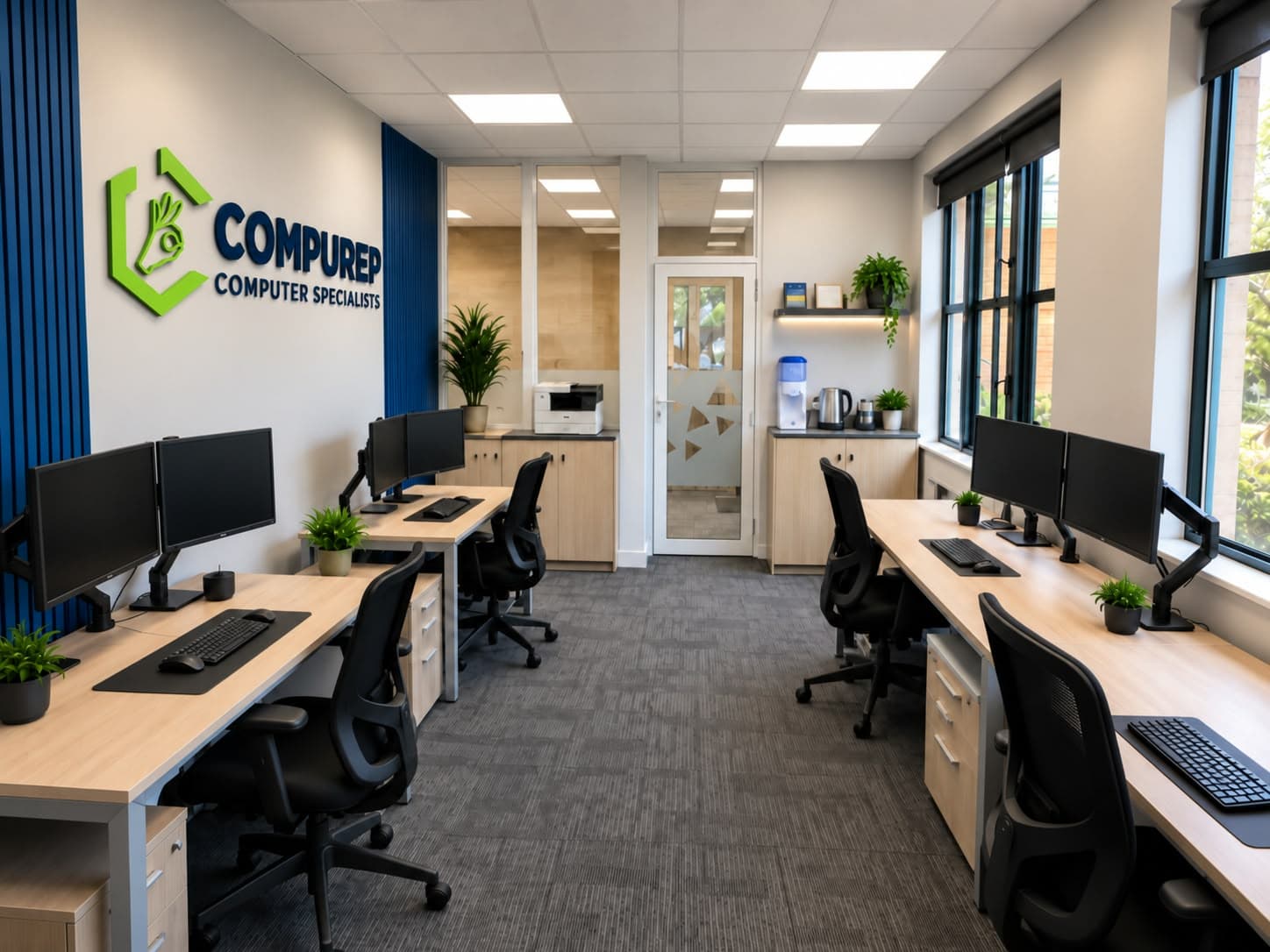 Workstations at COMPUREP’s Bryanston head office